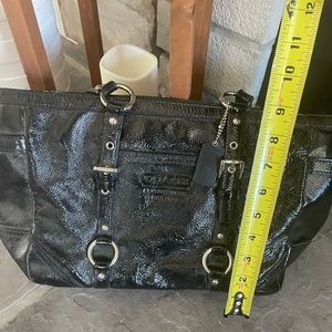 Coach black shiny purse
